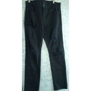 RtA Ryder Jeans Womens 26 Ripped Distressed Button Fly Black